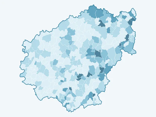 Carte du vote Philippe Poutou dans la Corrèze (19)