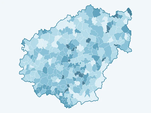 Carte du vote Yannick Jadot dans la Corrèze (19)