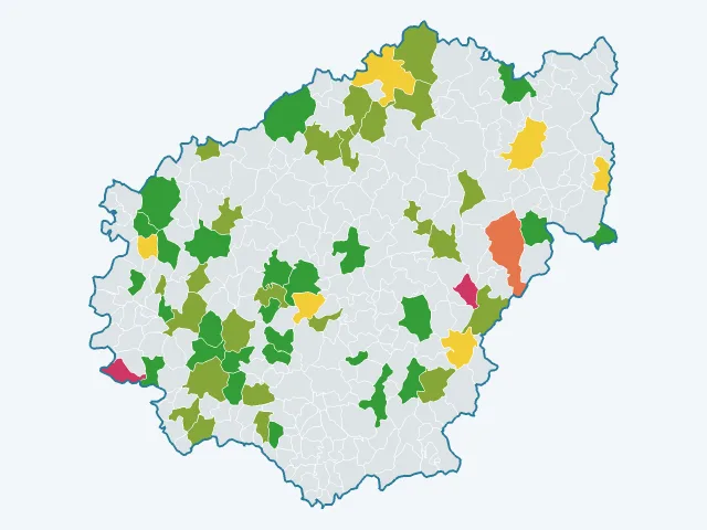 Carte du sentiment de sécurité dans la Corrèze (19)