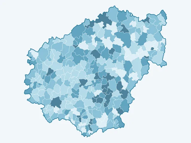 Carte du taux de chômage dans la Corrèze (19)