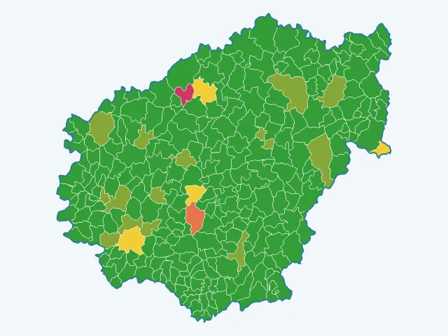 Carte des vols et dégradations dans la Corrèze (19)
