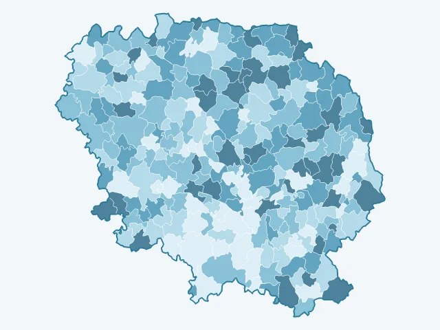 Carte des logements vacants dans la Creuse (23)