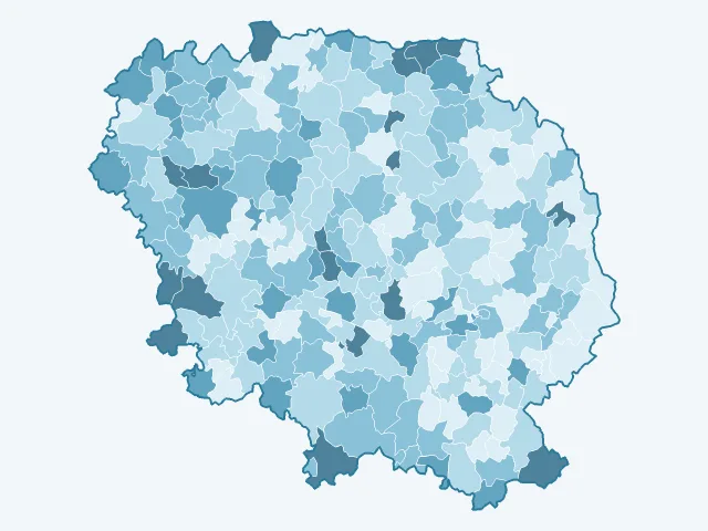 Carte du vote Fabien Roussel dans la Creuse (23)