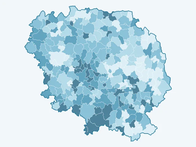 Carte du vote Jean-Luc Mélenchon dans la Creuse (23)