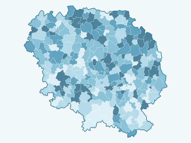 Carte du vote Marine Le Pen dans la Creuse (23)