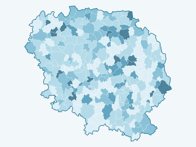 Carte du vote Nicolas Dupont-Aignan dans la Creuse (23)