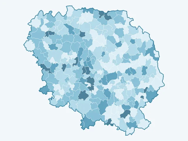 Carte du vote Yannick Jadot dans la Creuse (23)