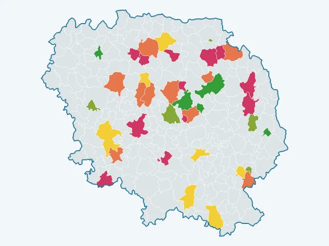 Carte de la vie pratique dans la Creuse (23)