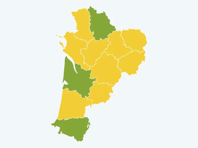 Carte de l'éducation et de la culture en Nouvelle-Aquitaine