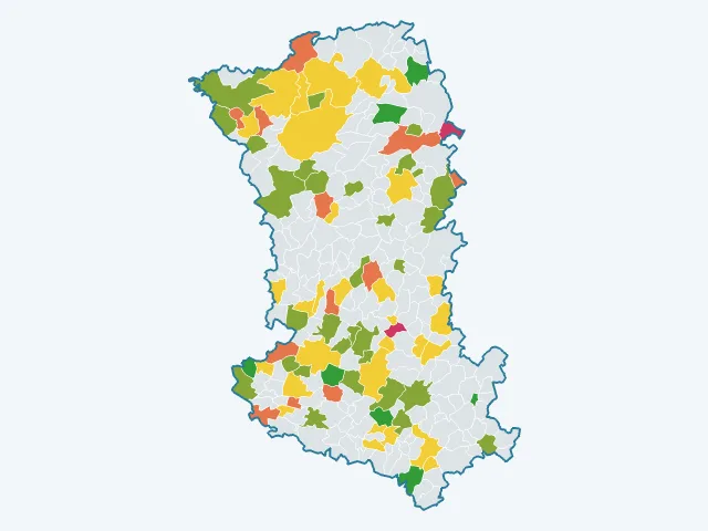 Carte de la satisfaction des habitants dans les Deux-Sèvres (79)