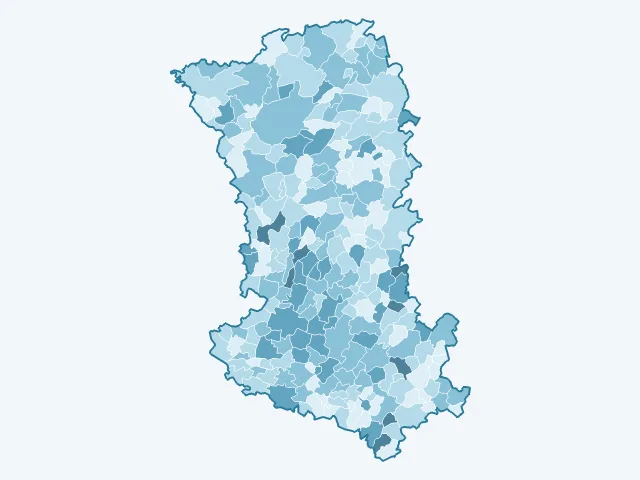 Carte du vote Anne Hidalgo dans les Deux-Sèvres (79)