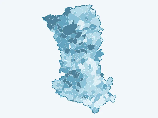 Carte du vote Emmanuel Macron dans les Deux-Sèvres (79)