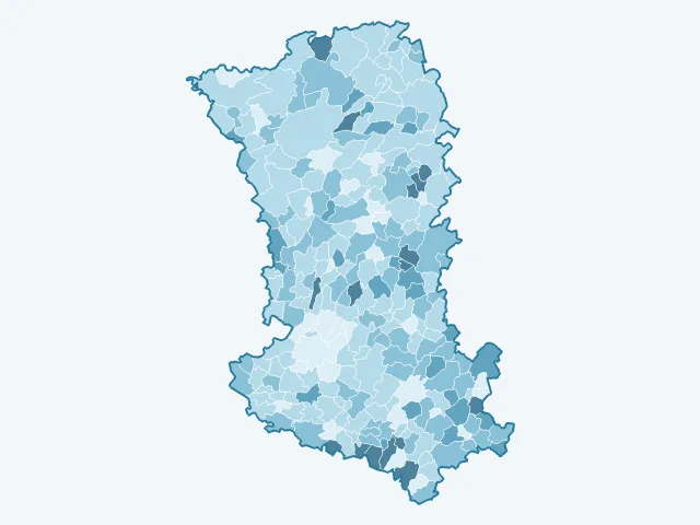 Carte du vote Jean Lassalle dans les Deux-Sèvres (79)