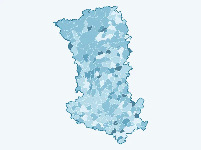 Carte du vote Nicolas Dupont-Aignan dans les Deux-Sèvres (79)
