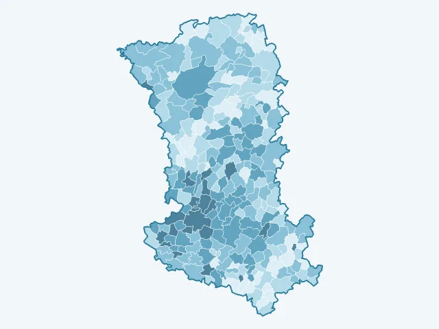 Carte du vote Yannick Jadot dans les Deux-Sèvres (79)