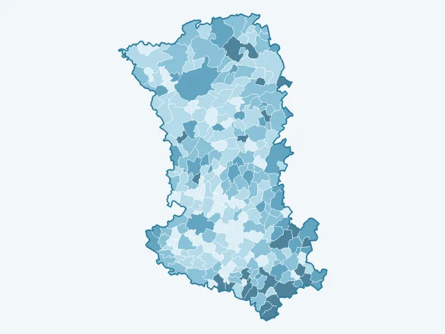 Carte du taux de chômage dans les Deux-Sèvres (79)
