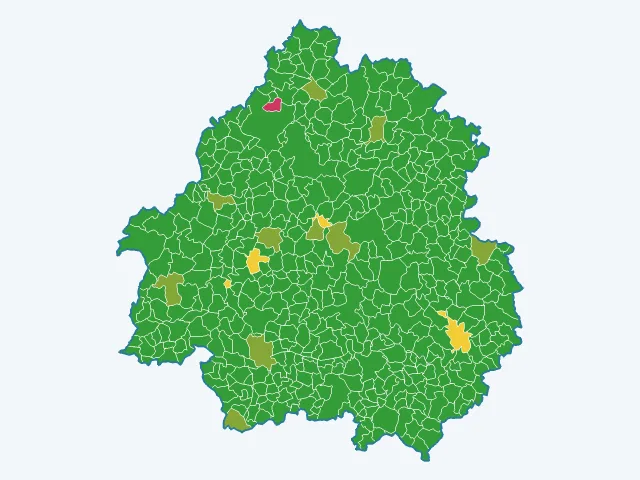 Carte des agressions physiques et sexuelles dans la Dordogne (24)
