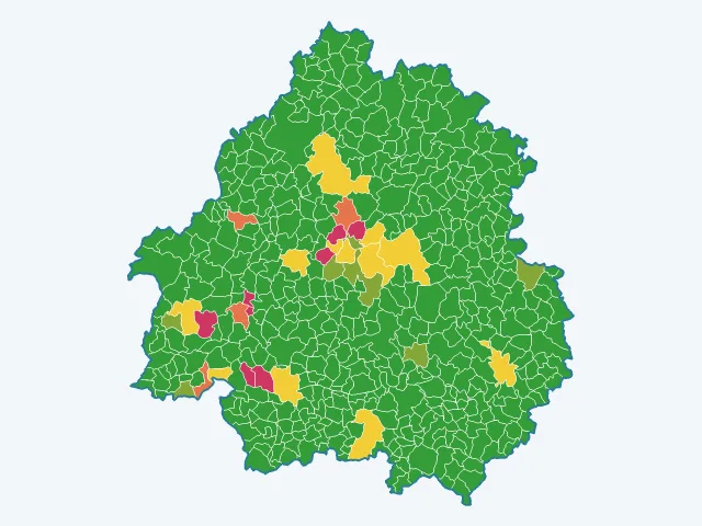 Carte des cambriolages dans la Dordogne (24)