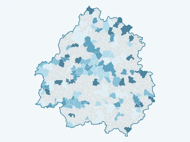 Carte de l'évolution des prix immobiliers dans la Dordogne (24)