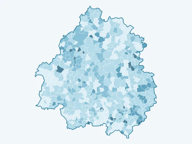 Carte du vote Anne Hidalgo dans la Dordogne (24)