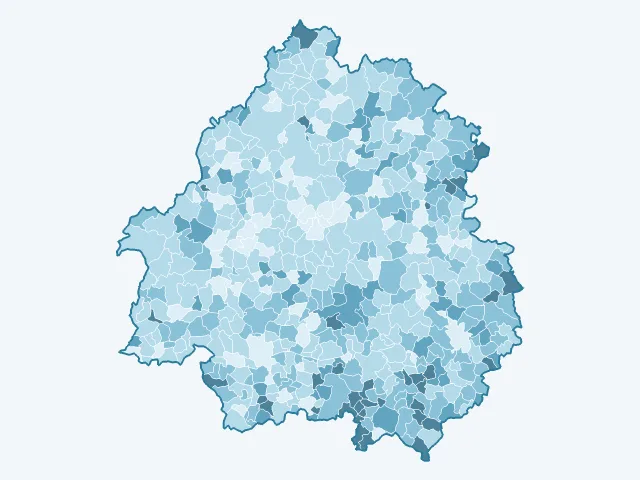 Carte du vote Jean Lassalle dans la Dordogne (24)