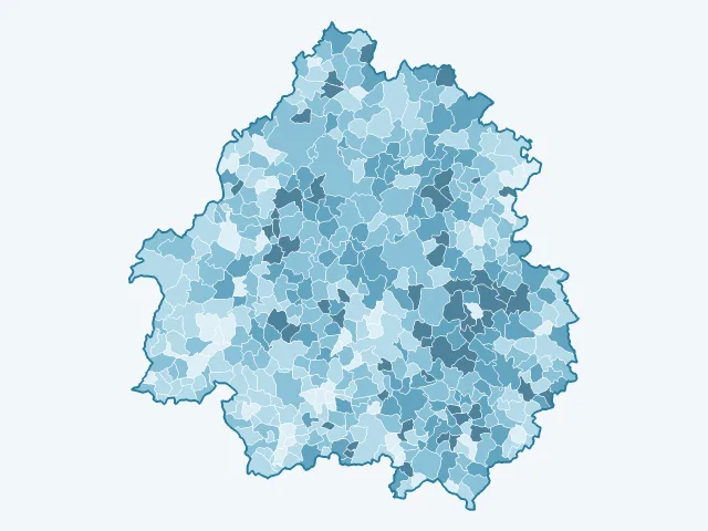 Carte du vote Jean-Luc Mélenchon dans la Dordogne (24)