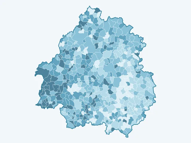 Carte du vote Marine Le Pen dans la Dordogne (24)
