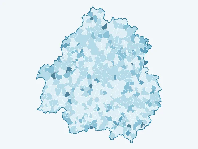 Carte du vote Philippe Poutou dans la Dordogne (24)