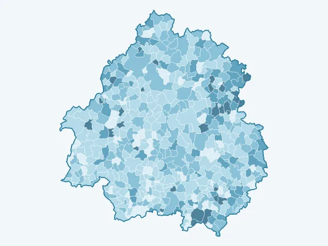 Carte du vote Valérie Pécresse dans la Dordogne (24)