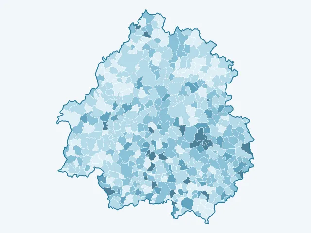 Carte du vote Yannick Jadot dans la Dordogne (24)
