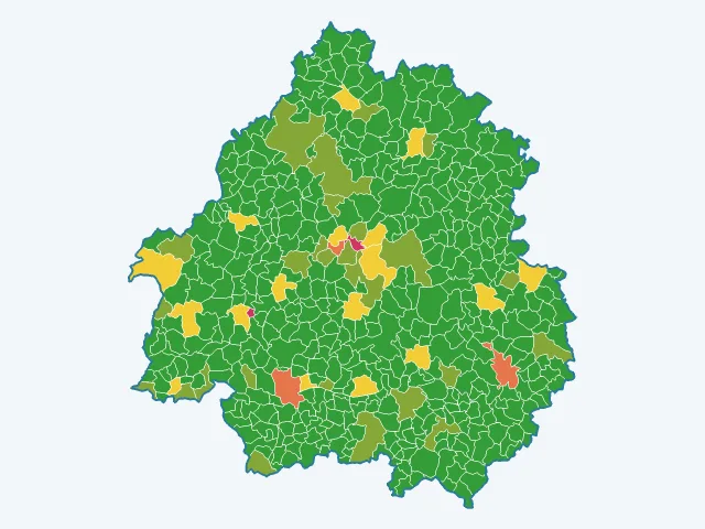 Carte des vols et dégradations dans la Dordogne (24)