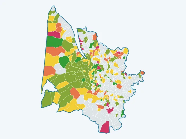 Carte des sports et loisirs dans la Gironde (33)