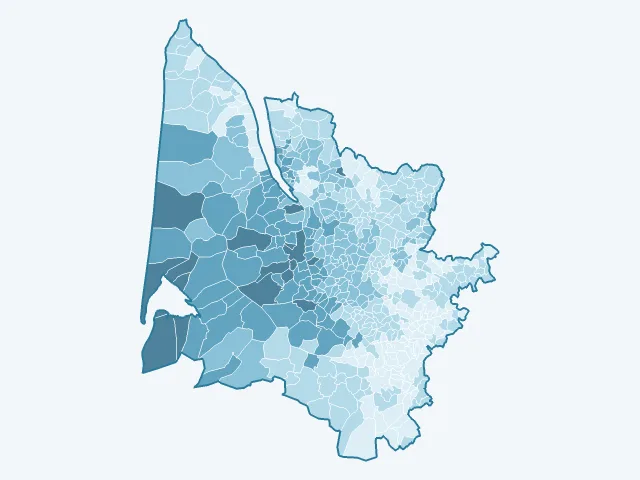 Carte des loyers dans la Gironde (33)