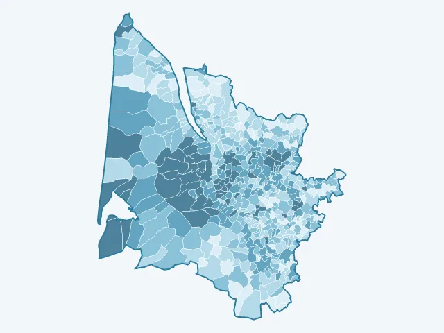 Carte du vote Emmanuel Macron dans la Gironde (33)