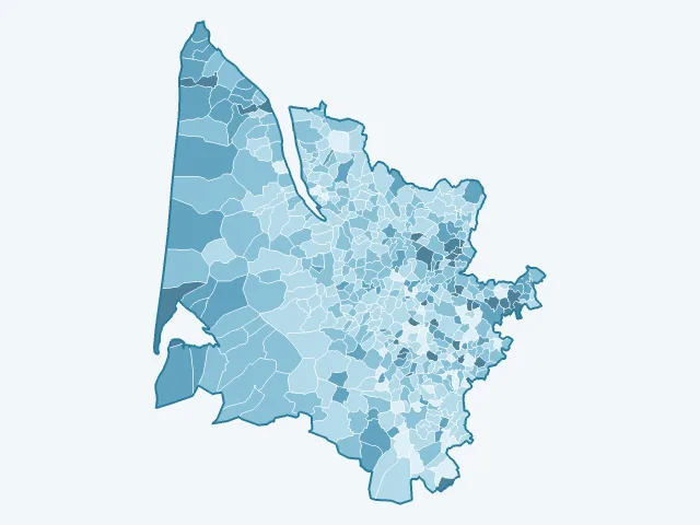Carte du vote Éric Zemmour dans la Gironde (33)