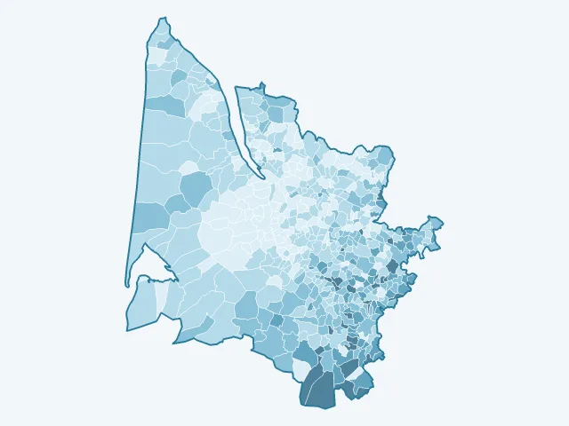 Carte du vote Jean Lassalle dans la Gironde (33)