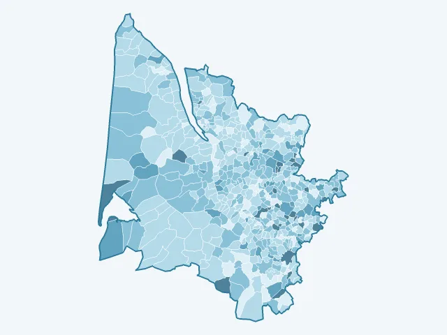 Carte du vote Valérie Pécresse dans la Gironde (33)