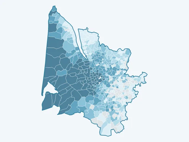 Carte des prix de l'immobilier dans la Gironde (33)