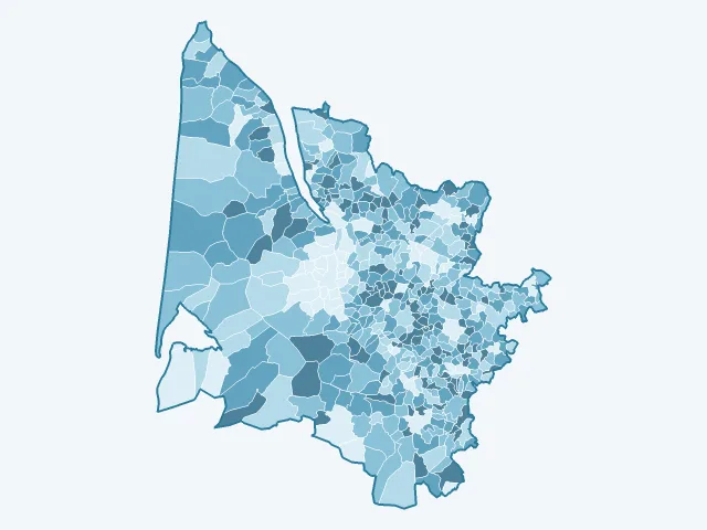Carte des propriétaires dans la Gironde (33)