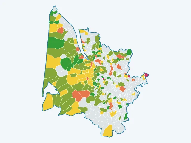 Carte du sentiment de sécurité dans la Gironde (33)