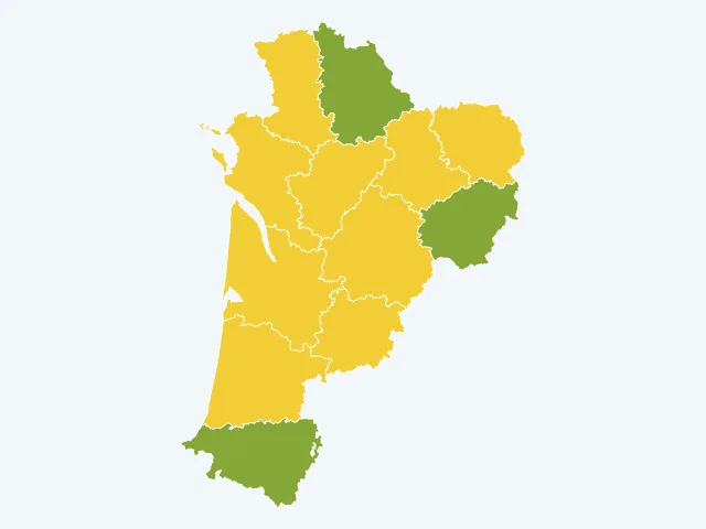 Carte de la satisfaction des habitants en Nouvelle-Aquitaine