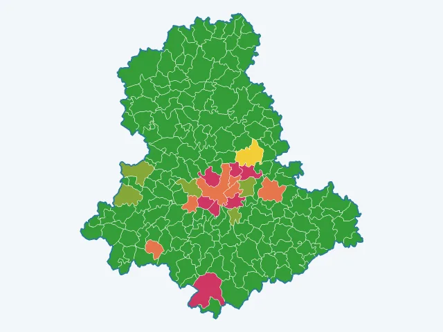 Carte des cambriolages dans la Haute-Vienne (87)
