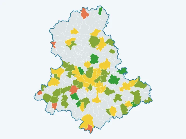 Carte de la satisfaction des habitants dans la Haute-Vienne (87)