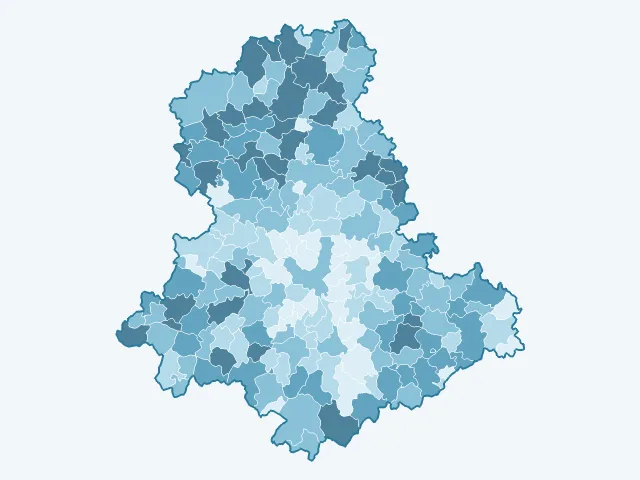 Carte des logements vacants dans la Haute-Vienne (87)