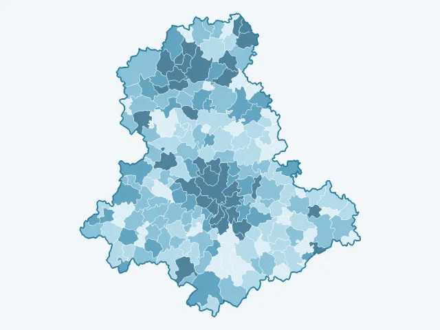 Carte du vote Emmanuel Macron dans la Haute-Vienne (87)