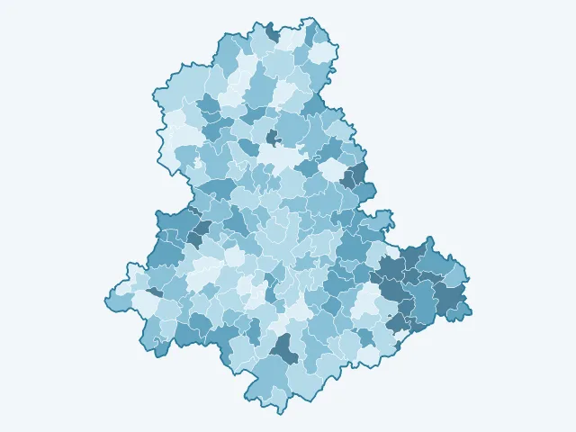 Carte du vote Fabien Roussel dans la Haute-Vienne (87)