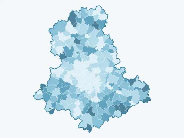 Carte du vote Jean Lassalle dans la Haute-Vienne (87)