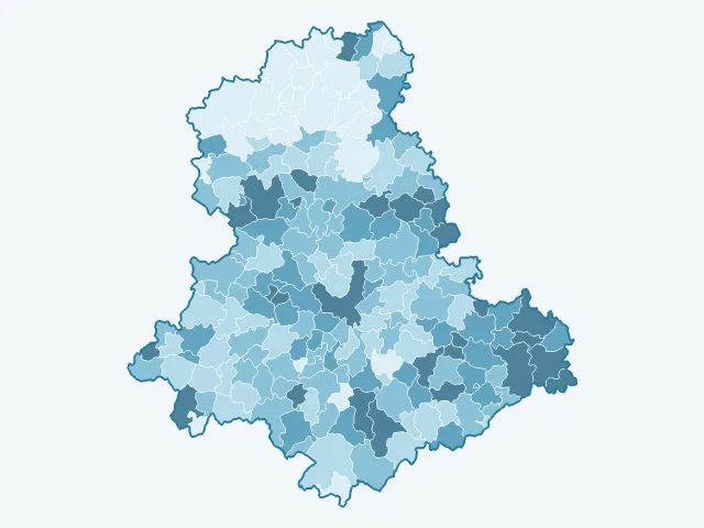 Carte du vote Jean-Luc Mélenchon dans la Haute-Vienne (87)