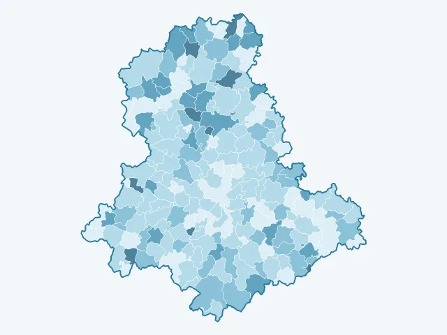 Carte du vote Nicolas Dupont-Aignan dans la Haute-Vienne (87)