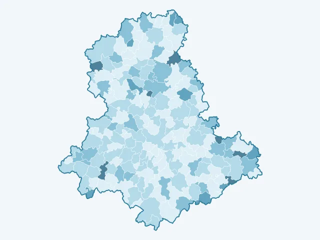 Carte du vote Philippe Poutou dans la Haute-Vienne (87)